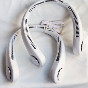 NEW! JISULIFE Portable Neck Fan, Hands-Free Bladeless, 5 Speeds, Rechargable